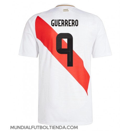 Camiseta Perú Paolo Guerrero #9 Primera Equipación Replica Copa America 2024 mangas cortas